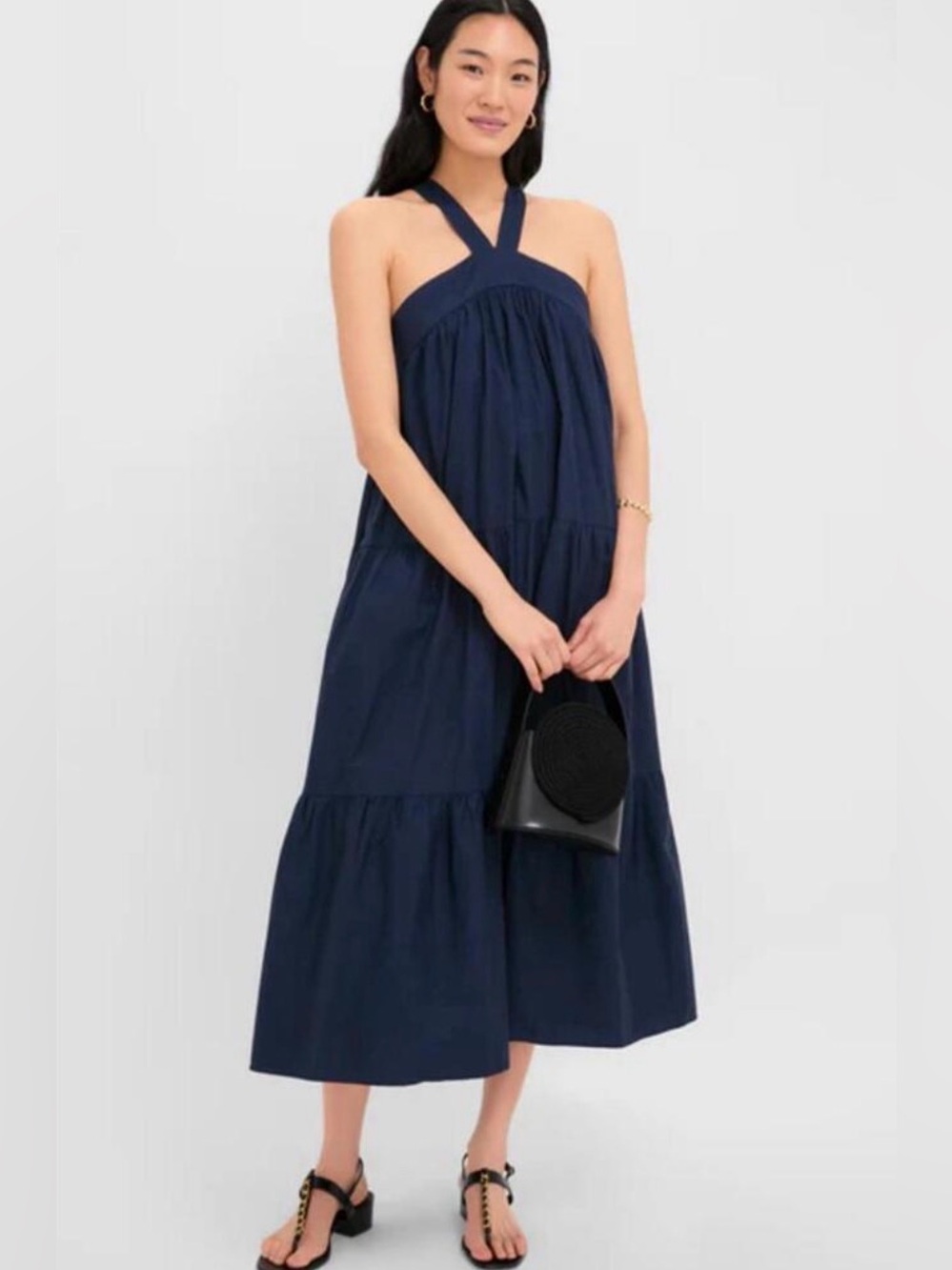 En Saison Navy Halter Maxi Dress - Picture 2 of 5